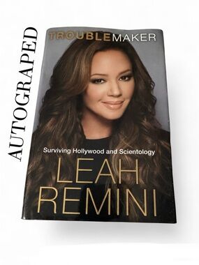 Leah Remini "Troublemaker" Hardcover Book - Black & Gold Cover Autographed